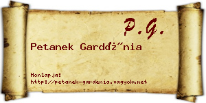 Petanek Gardénia névjegykártya